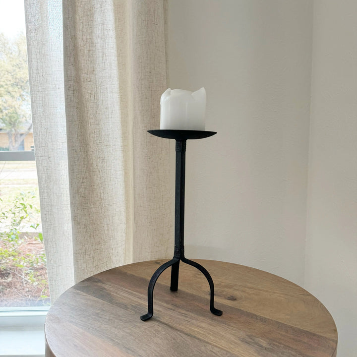 Black Iron Pillar Candle Holder Candle Holders Calla Collective
