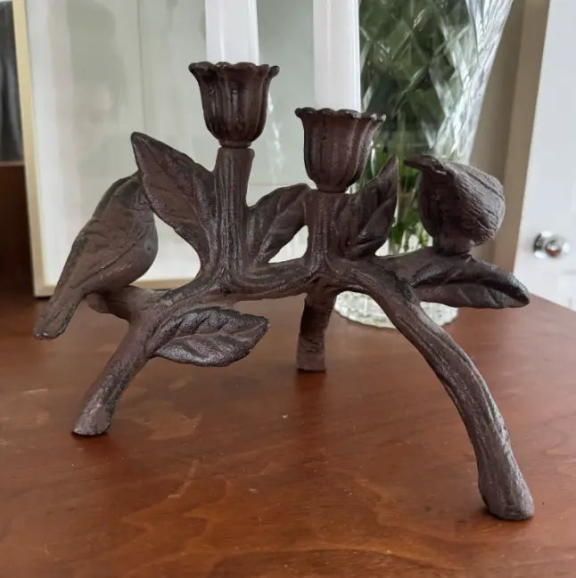 Solid Iron Bird Candle Holder Candle Holders Calla Collective