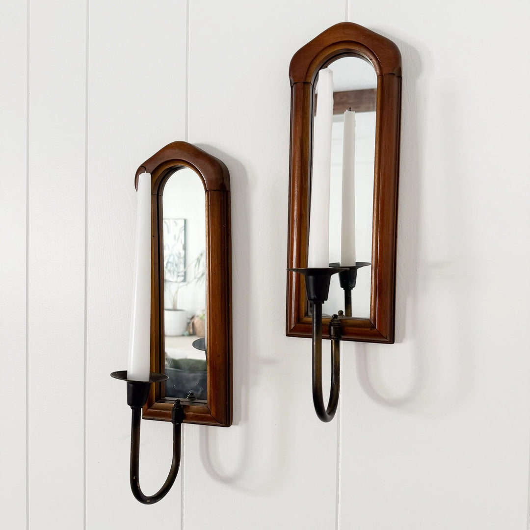 Taper Candle Holder Sconce, Set of 2 Wall Hanging Calla Collective